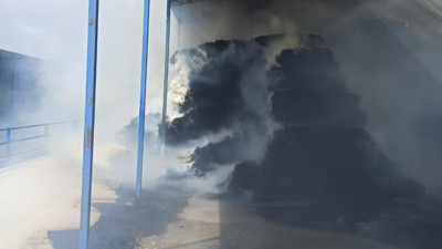 Çiftlikte korkutan yangın