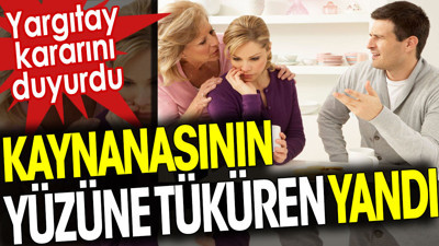 Kaynanasının yüzüne tüküren yandı. Yargıtay kararını duyurdu