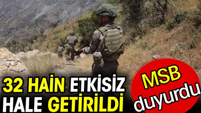 Irak'ın kuzeyinde 32 hain etkisiz hale getirildi