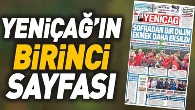 Yeniçağ Gazetesi'nin 1. sayfası (04 Mayıs 2024)
