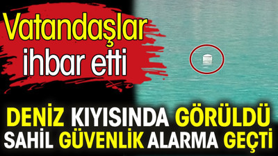 Deniz kıyısında görüldü. Sahil güvenlik alarma geçti. Vatandaşlar ihbar etti