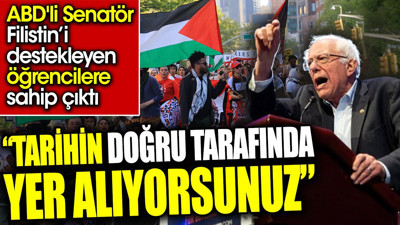 ‘Tarihin doğru tarafında yer alıyorsunuz’ ABD'li Senatör Filistin’i destekleyen öğrencilere sahip çıktı