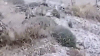 Mayıs ayında Antalya Elmalı'da kar yağışı