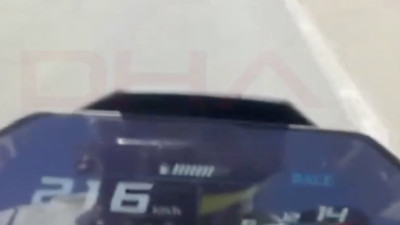 Tekirdağ'da feci motor kazası. O anlar kask kamerasındadha