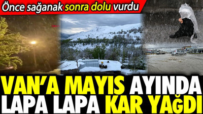 Van’a mayıs ayında lapa lapa kar yağdı! Önce sağanak sonra dolu vurdu