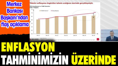 Merkez Bankası Başkanı'ndan flaş açıklama: Enflasyon beklentimizin üzerinde