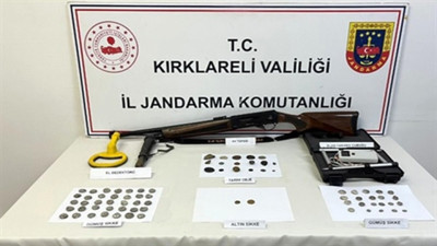 Kırklareli'nde 75 tarihi obje ele geçirildi