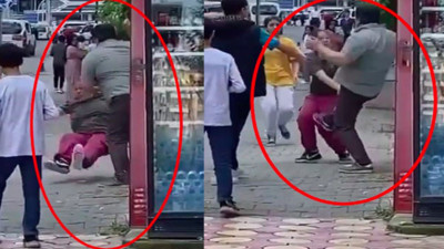 Büfesinin yanında bekleyen çocuğu tekme tokat dövdü!