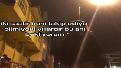 Genç kadın kendini takip eden adama saldırdı