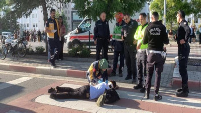 Motosiklet ile bisiklet çarpıştı