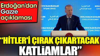 'Hitler'i çırak çıkartacak katliamlar'. Erdoğan'dan Gazze açıklaması