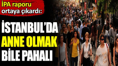 'İstanbul’da anne olmak bile pahalı'. İPA raporu ortaya çıkadı