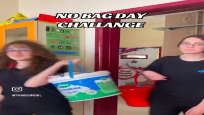 Trabzon’da öğrenciler 'çanta yok günü' düzenledi