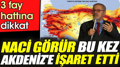 Naci Görür bu kez Akdeniz'e işaret etti. 3 fay hattına dikkat