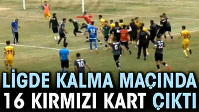 Ligde kalma maçında 16 kırmızı kart çıktı