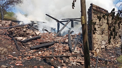 Sinop'ta ev yangını