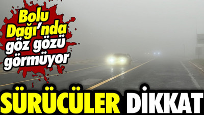 Sürücüler dikkat! Bolu Dağı'nda göz gözü görmüyor