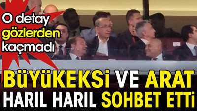 Mehmet Büyükekşi ve Hasan Arat harıl harıl sohbet etti. O detay gözlerden kaçmadı
