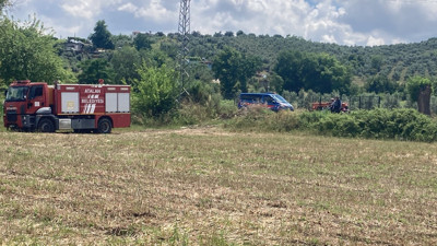 Buğday tarlasında yangın (25 Mayıs 2024)