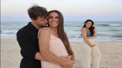 Taşıyıcı anneyle hamilelik pozları veren çift sosyal medyada tartışma yarattı