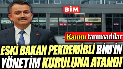 Eski bakan Pekdemirli BİM'in yönetim kuruluna atandı. Kanun tanımadılar