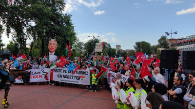 Bursalılar Gazze için yürüdü