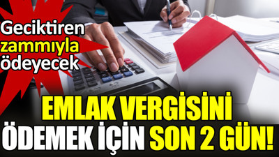 Emlak vergisini ödemek için son 2 gün! Geciktiren zammıyla ödeyecek