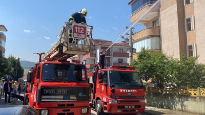 Karabük'te balkon yangını