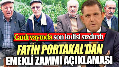Fatih Portakal'dan emekli zammı açıklaması. Son kulisi canlı yayında paylaştı
