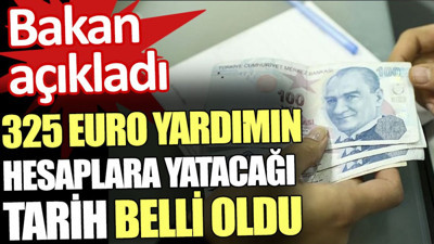 325 Euro yardımın hesaplara yatacağı tarih belli oldu