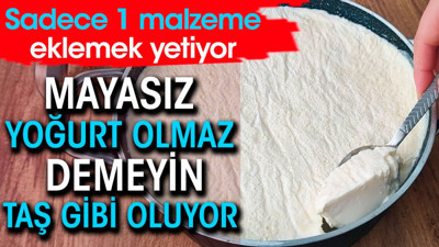 Mayasız yoğurt yapılmaz demeyin taş gibi oluyor. Sadece 1 malzeme eklemek yetiyor