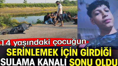 Serinlemek için girdiği sulama kanalı sonu oldu