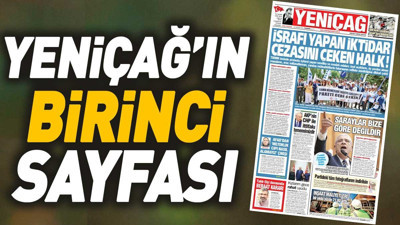 Yeniçağ Gazetesi'nin 1. sayfası (13 Haziran 2024)