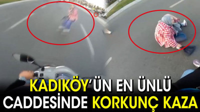 Kadıköy'ün en ünlü caddesinde korkunç kaza