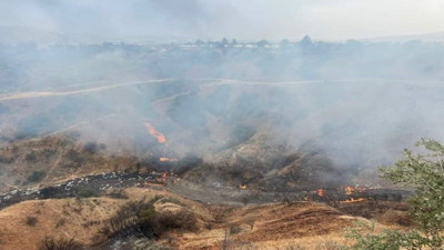 Çöp sahası alev aldı