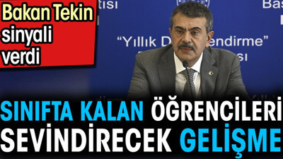 Sınıfta kalan öğrencileri sevindirecek gelişme. Bakan Tekin sinyali verdi