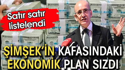 Mehmet Şimşek'in kafasındaki plan sızdı. Satır satır listelendi