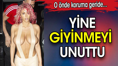 Kanye West'in karısı Bianca giyinmeyi unuttu