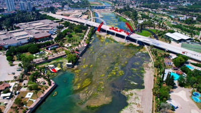 Seyhan Nehri'ndeki kötü koku kenti kapladı! Yosunlar insan boyunu geçti...