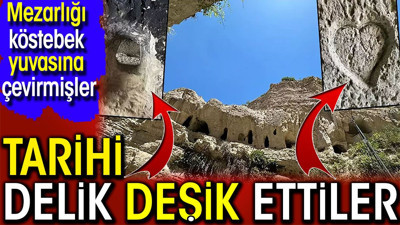 Tarihi delik deşik ettiler! Mezarlığı köstebek yuvasına çevirmişler