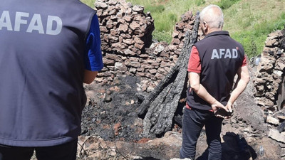 Sivas'ta soba yayla evlerini böyle kül etti