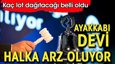 Ayakkabı devi halka arz oluyor. Kaç lot dağıtacağı belli oldu