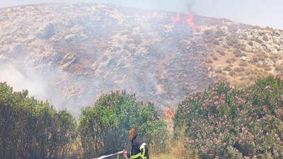 Belen’de bahçe yangını