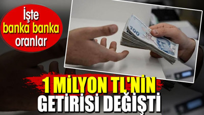 1 milyon TL'nin getirisi değişti. İşte banka banka oranlar