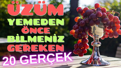 Üzüm yemeden önce bilmeniz gereken 20 gerçek