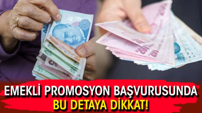 Emekli promosyon başvurusunda bu detaya dikkat!