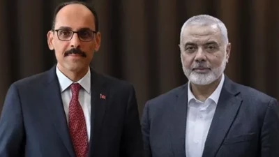 İbrahim Kalın Hamas lideri ile görüştü