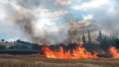 Adıyaman’da anız yangını