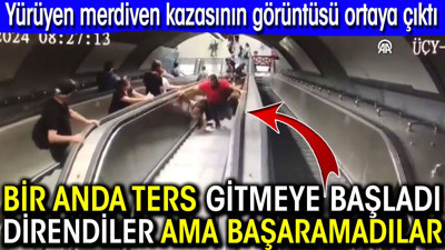 Yürüyen merdiven kazasının görüntüsü ortaya çıktı: Bir anda ters gitmeye başladı