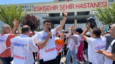 Eskişehir Şehir Hastanesi önünde eylem